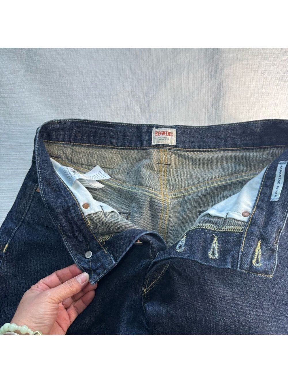 Edwin Japan Dark Blue Straight Fit Jeans 30 - Picture 4 of 11
